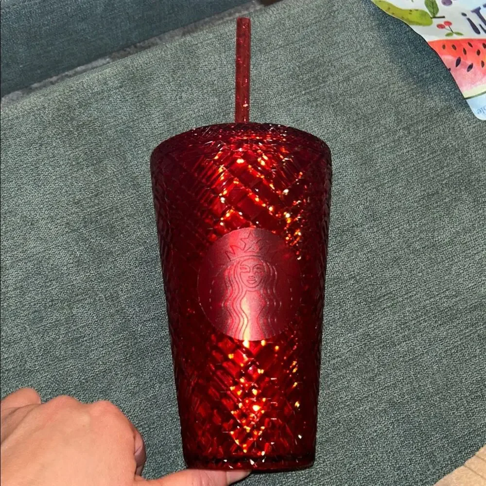 New Starbucks Ruby Red Jeweled Tumbler